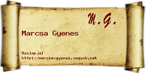 Marcsa Gyenes névjegykártya